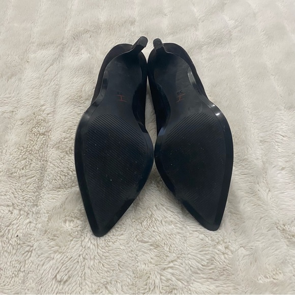 H&M Black Suede Pointed Toe Pumps Heels Size 7 - Picture 11 of 13